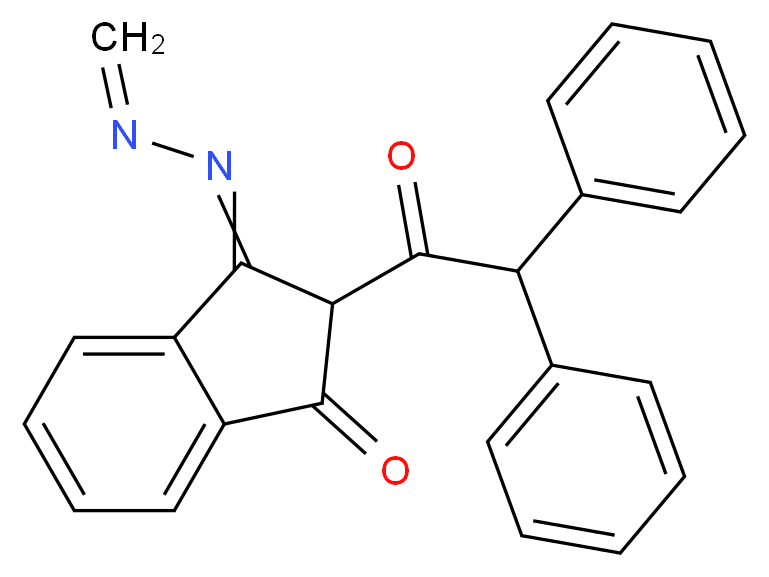 2-(2,2-diphenylacetyl)-3-(2-methylidenehydrazin-1-ylidene)-2,3-dihydro-1H-inden-1-one_分子结构_CAS_1119449-21-6