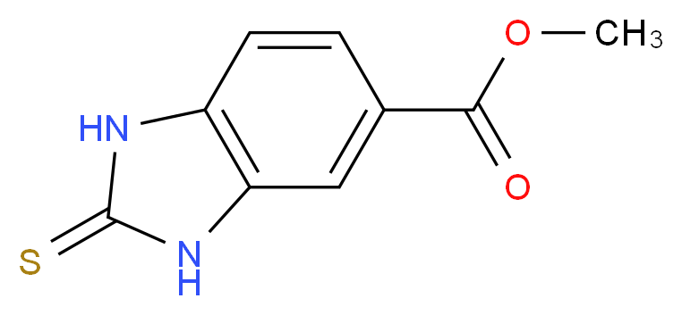 methyl 2-sulfanylidene-2,3-dihydro-1H-1,3-benzodiazole-5-carboxylate_分子结构_CAS_64375-41-3