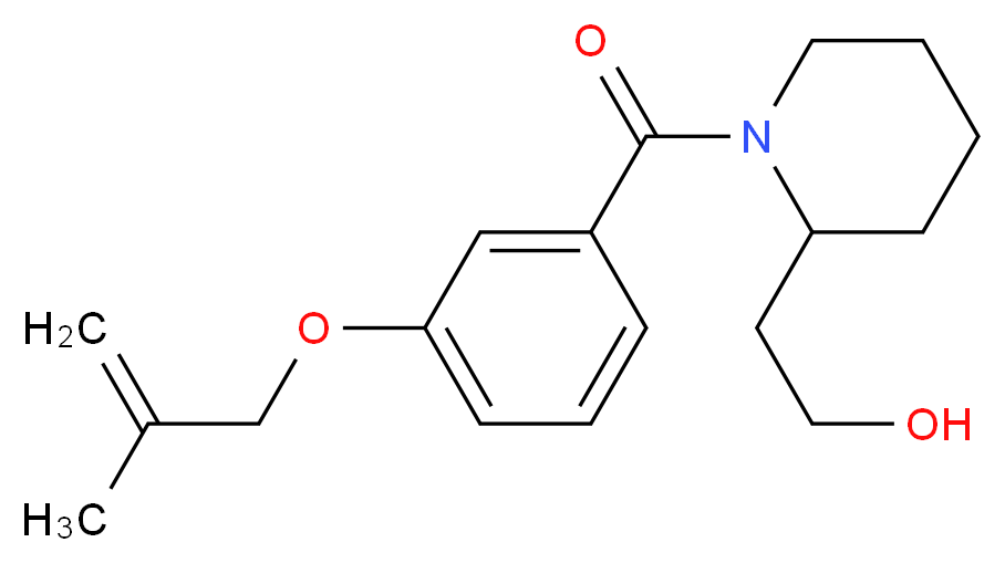 2-(1-{3-[(2-methylprop-2-en-1-yl)oxy]benzoyl}piperidin-2-yl)ethanol_分子结构_CAS_)