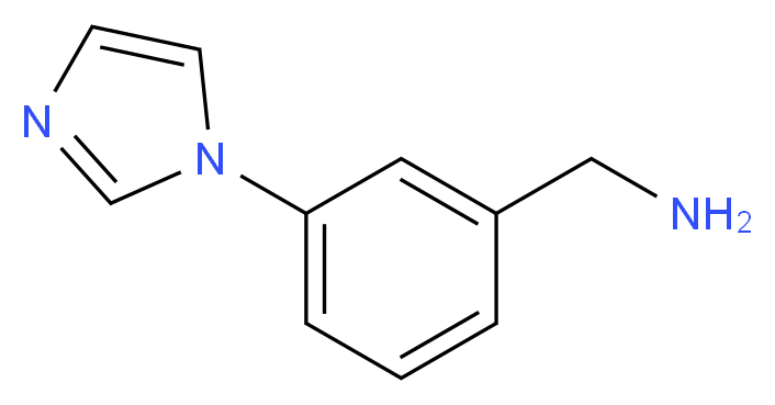 [3-(1H-imidazol-1-yl)phenyl]methanamine_分子结构_CAS_1311315-11-3