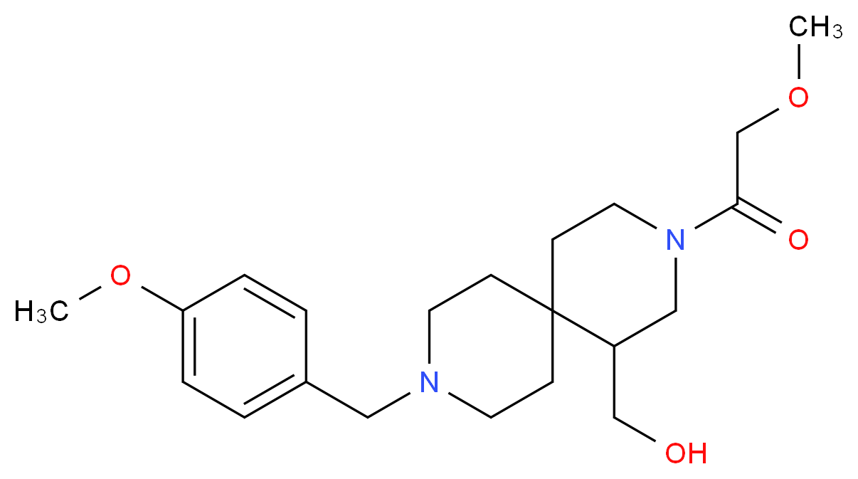 [3-(methoxyacetyl)-9-(4-methoxybenzyl)-3,9-diazaspiro[5.5]undec-1-yl]methanol_分子结构_CAS_)