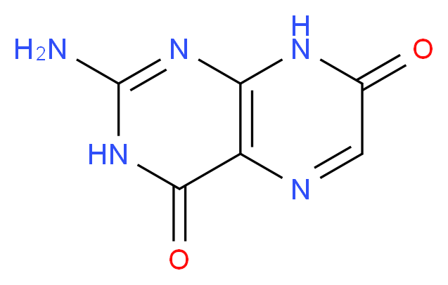 2-amino-3,4,7,8-tetrahydropteridine-4,7-dione_分子结构_CAS_529-69-1