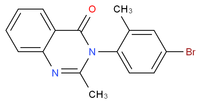 3-(4-bromo-2-methylphenyl)-2-methyl-3,4-dihydroquinazolin-4-one_分子结构_CAS_843-93-6