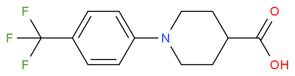 1-(4-Trifluoromethylphenyl)piperidine-4-carboxylic acid_分子结构_CAS_607354-69-8)