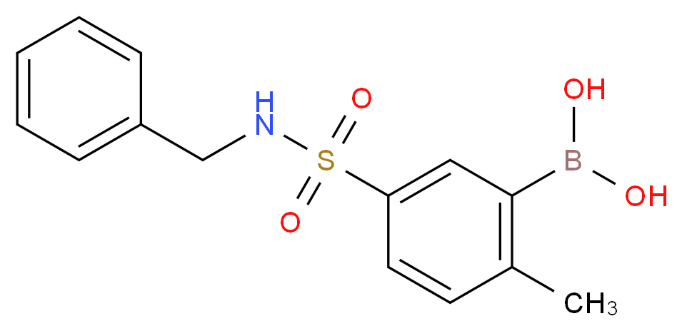 N-BENZYL 3-BORONO-4-METHYLBENZENESULFONAMIDE_分子结构_CAS_871329-73-6)