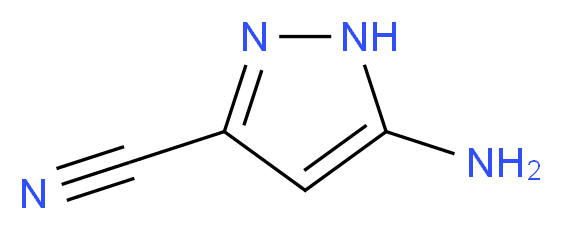 5-amino-1H-pyrazole-3-carbonitrile_分子结构_CAS_125144-04-9