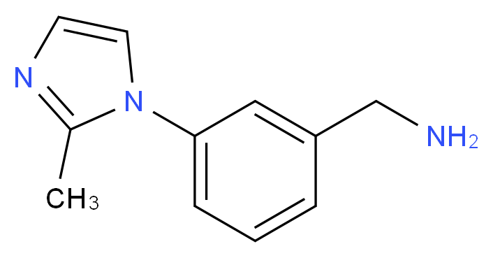 [3-(2-methyl-1H-imidazol-1-yl)phenyl]methanamine_分子结构_CAS_912569-62-1