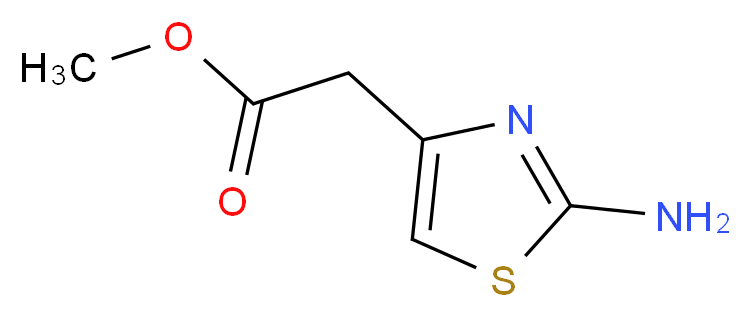 (2-Amino-thiazol-4-yl)acetic acid methyl ester_分子结构_CAS_64987-16-2)