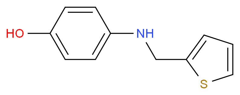 4-[(thiophen-2-ylmethyl)amino]phenol_分子结构_CAS_3139-28-4