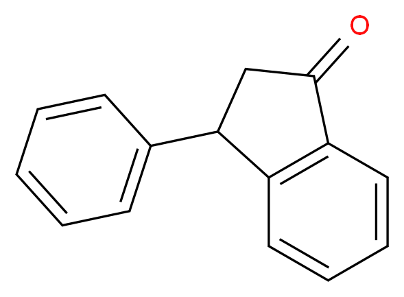 3-phenyl-2,3-dihydro-1H-inden-1-one_分子结构_CAS_16618-72-7