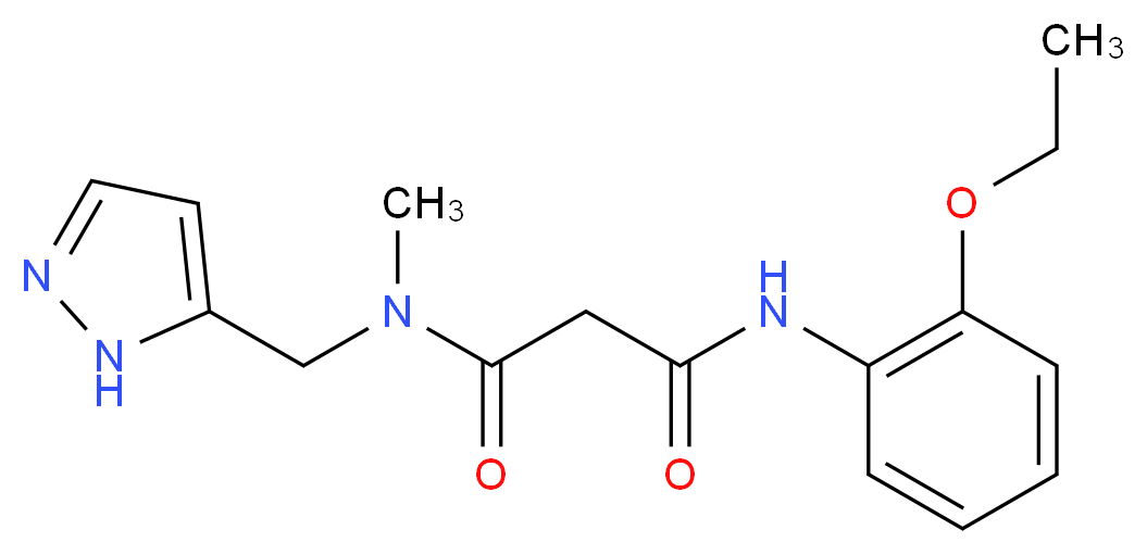 N'-(2-ethoxyphenyl)-N-methyl-N-(1H-pyrazol-5-ylmethyl)malonamide_分子结构_CAS_)