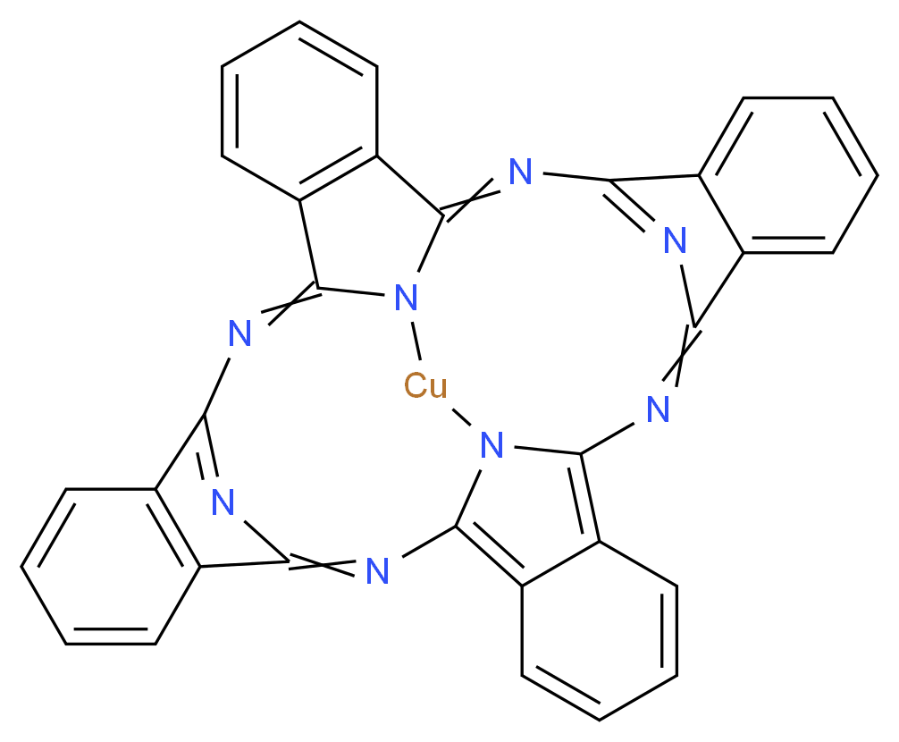 9,18,27,36,37,39,40,41-octaaza-38-cupradecacyclo[17.17.3.1^{10,17}.1^{28,35}.0^{2,7}.0^{8,37}.0^{11,16}.0^{20,25}.0^{26,39}.0^{29,34}]hentetraconta-1,3,5,7,9,11,13,15,17(41),18,20,22,24,26,28(40),29(34),30,32,35-nonadecaene_分子结构_CAS_147-14-8