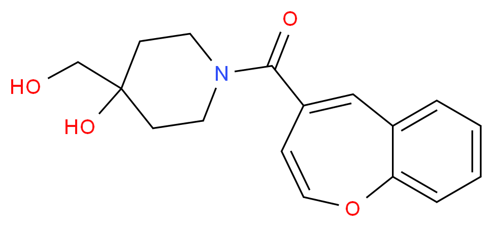 1-(1-benzoxepin-4-ylcarbonyl)-4-(hydroxymethyl)piperidin-4-ol_分子结构_CAS_)