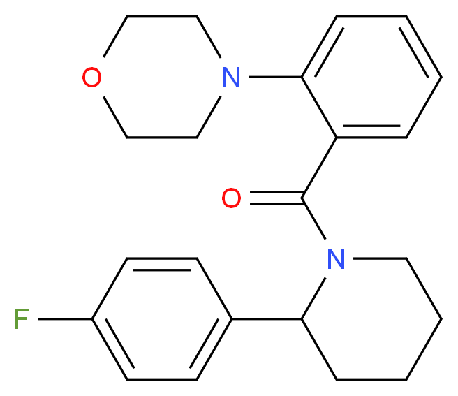 4-(2-{[2-(4-fluorophenyl)-1-piperidinyl]carbonyl}phenyl)morpholine_分子结构_CAS_)