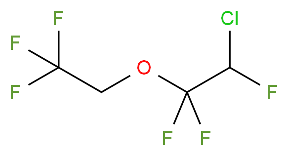 2-chloro-1,1,2-trifluoro-1-(2,2,2-trifluoroethoxy)ethane_分子结构_CAS_25364-98-1