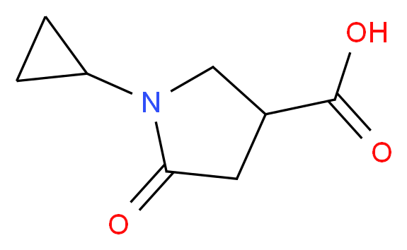 1-Cyclopropyl-5-oxopyrrolidine-3-carboxylic acid_分子结构_CAS_876716-43-7)