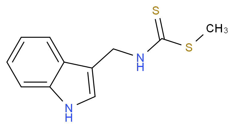 N-(1H-indol-3-ylmethyl)(methylsulfanyl)carbothioamide_分子结构_CAS_105748-59-2