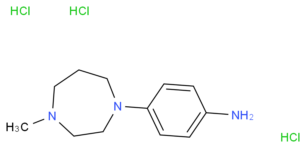4-(4-methyl-1,4-diazepan-1-yl)aniline trihydrochloride_分子结构_CAS_913830-33-8