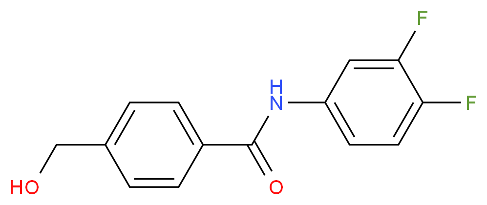 N-(3,4-difluorophenyl)-4-(hydroxymethyl)benzamide_分子结构_CAS_329938-89-8