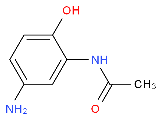 N-(5-Amino-2-hydroxyphenyl)acetamide_分子结构_CAS_)