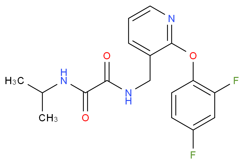 N-{[2-(2,4-difluorophenoxy)pyridin-3-yl]methyl}-N'-isopropylethanediamide_分子结构_CAS_)
