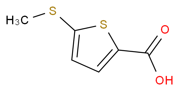 5-(Methylthio)thiophene-2-carboxylic acid_分子结构_CAS_20873-58-9)