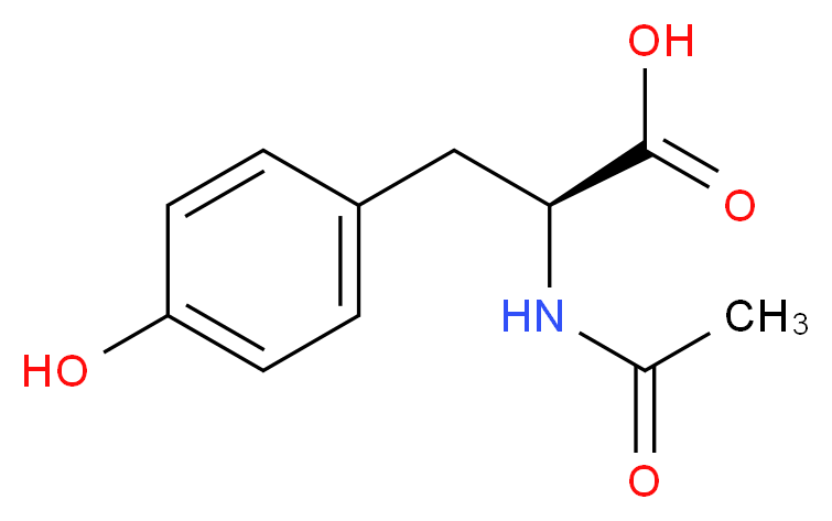 (2S)-2-acetamido-3-(4-hydroxyphenyl)propanoic acid_分子结构_CAS_537-55-3