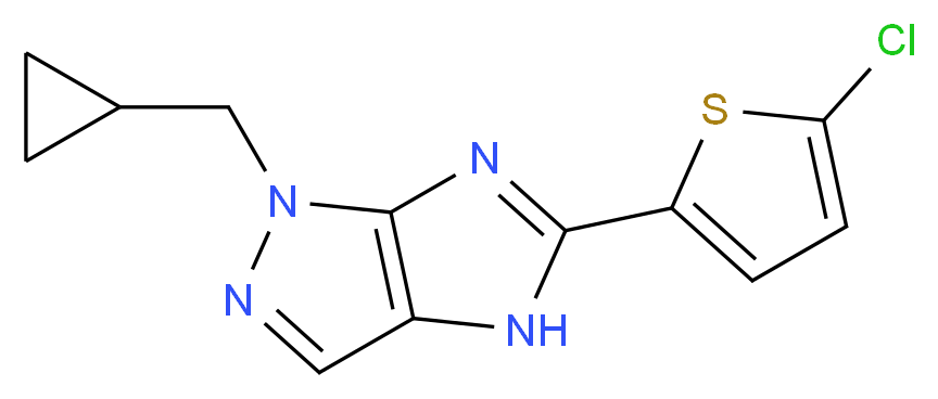 5-(5-chloro-2-thienyl)-1-(cyclopropylmethyl)-1,4-dihydroimidazo[4,5-c]pyrazole_分子结构_CAS_)