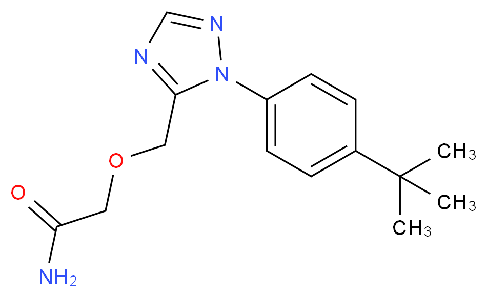 2-{[1-(4-tert-butylphenyl)-1H-1,2,4-triazol-5-yl]methoxy}acetamide_分子结构_CAS_)