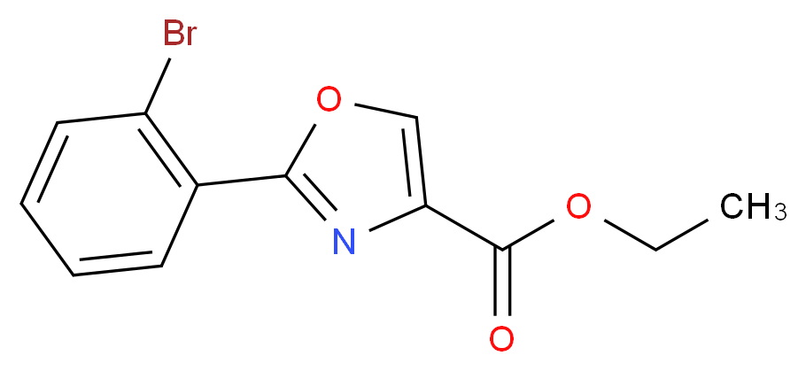 2-(2-BROMO-PHENYL)-OXAZOLE-4-CARBOXYLIC ACID ETHYL ESTER_分子结构_CAS_885274-67-9)