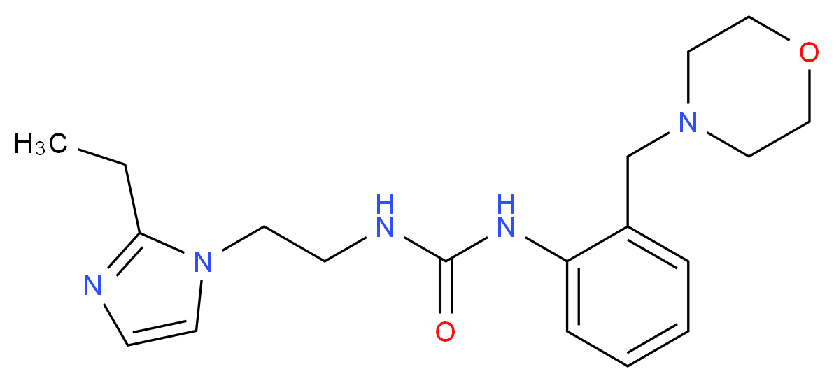 N-[2-(2-ethyl-1H-imidazol-1-yl)ethyl]-N'-[2-(morpholin-4-ylmethyl)phenyl]urea_分子结构_CAS_)