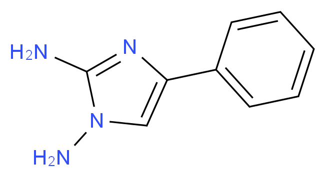 4-phenyl-1H-imidazole-1,2-diamine_分子结构_CAS_15970-40-8