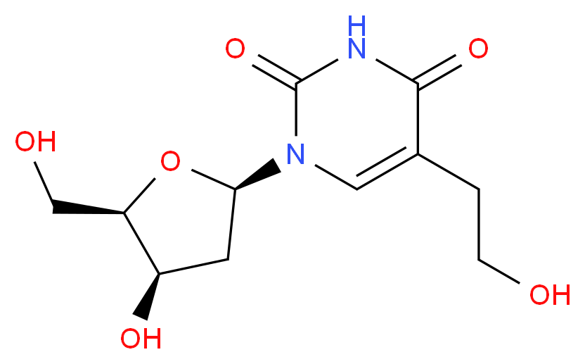 5-(2-Hydroxyethyl)-2'-deoxyuridine_分子结构_CAS_90301-60-3)