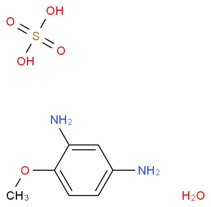 2,4-二氨基苯甲醚 硫酸盐 水合物_分子结构_CAS_123333-56-2)