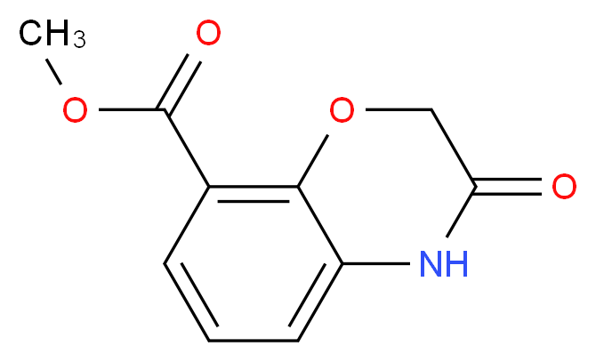 methyl 3-oxo-3,4-dihydro-2H-1,4-benzoxazine-8-carboxylate_分子结构_CAS_149396-34-9)