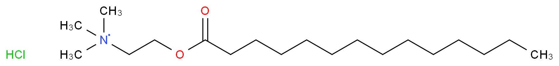 trimethyl[2-(tetradecanoyloxy)ethyl]aminyl hydrochloride_分子结构_CAS_4277-89-8