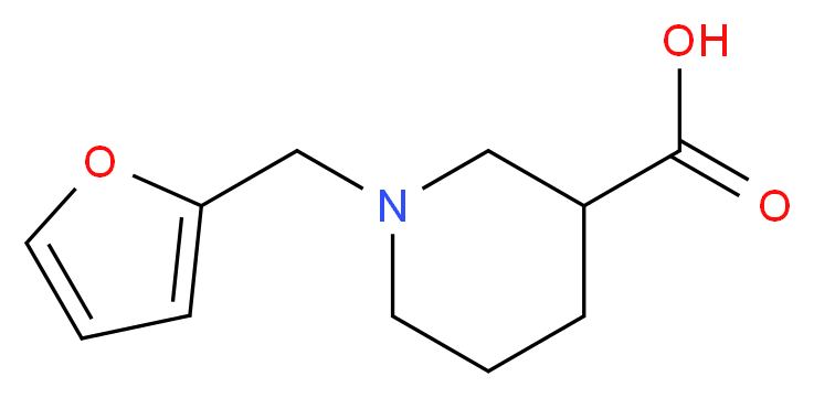 1-(furan-2-ylmethyl)piperidine-3-carboxylic acid_分子结构_CAS_883542-33-4