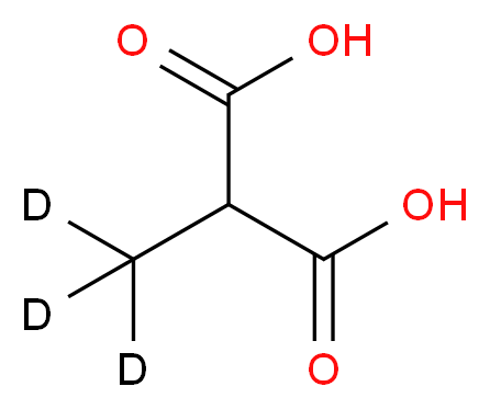 2-(<sup>2</sup>H<sub>3</sub>)methylpropanedioic acid_分子结构_CAS_42522-59-8