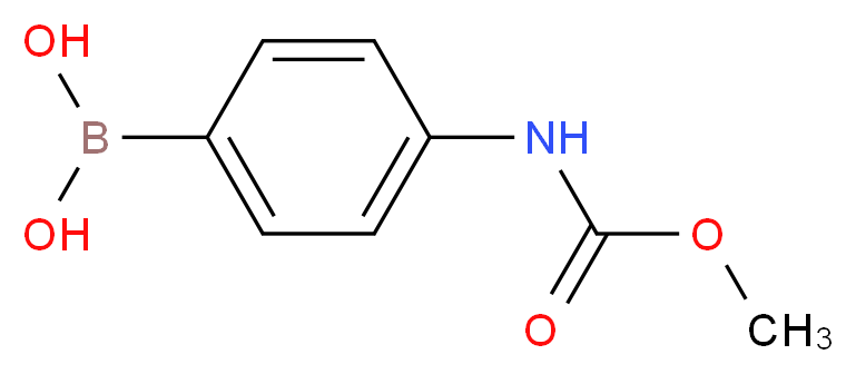 {4-[(methoxycarbonyl)amino]phenyl}boronic acid_分子结构_CAS_850567-96-3