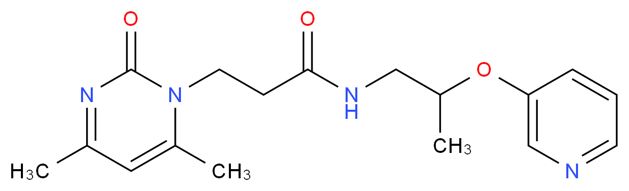 3-(4,6-dimethyl-2-oxopyrimidin-1(2H)-yl)-N-[2-(pyridin-3-yloxy)propyl]propanamide_分子结构_CAS_)