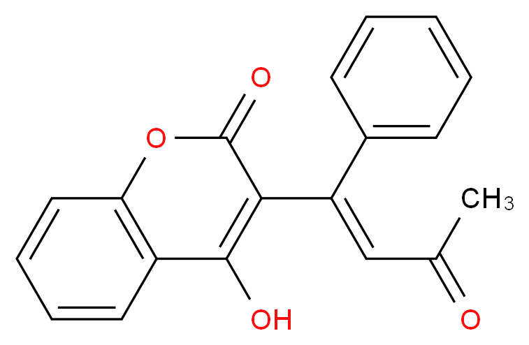 4-hydroxy-3-[(1E)-3-oxo-1-phenylbut-1-en-1-yl]-2H-chromen-2-one_分子结构_CAS_67588-18-5
