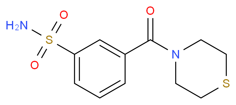 3-(thiomorpholin-4-ylcarbonyl)benzenesulfonamide_分子结构_CAS_)