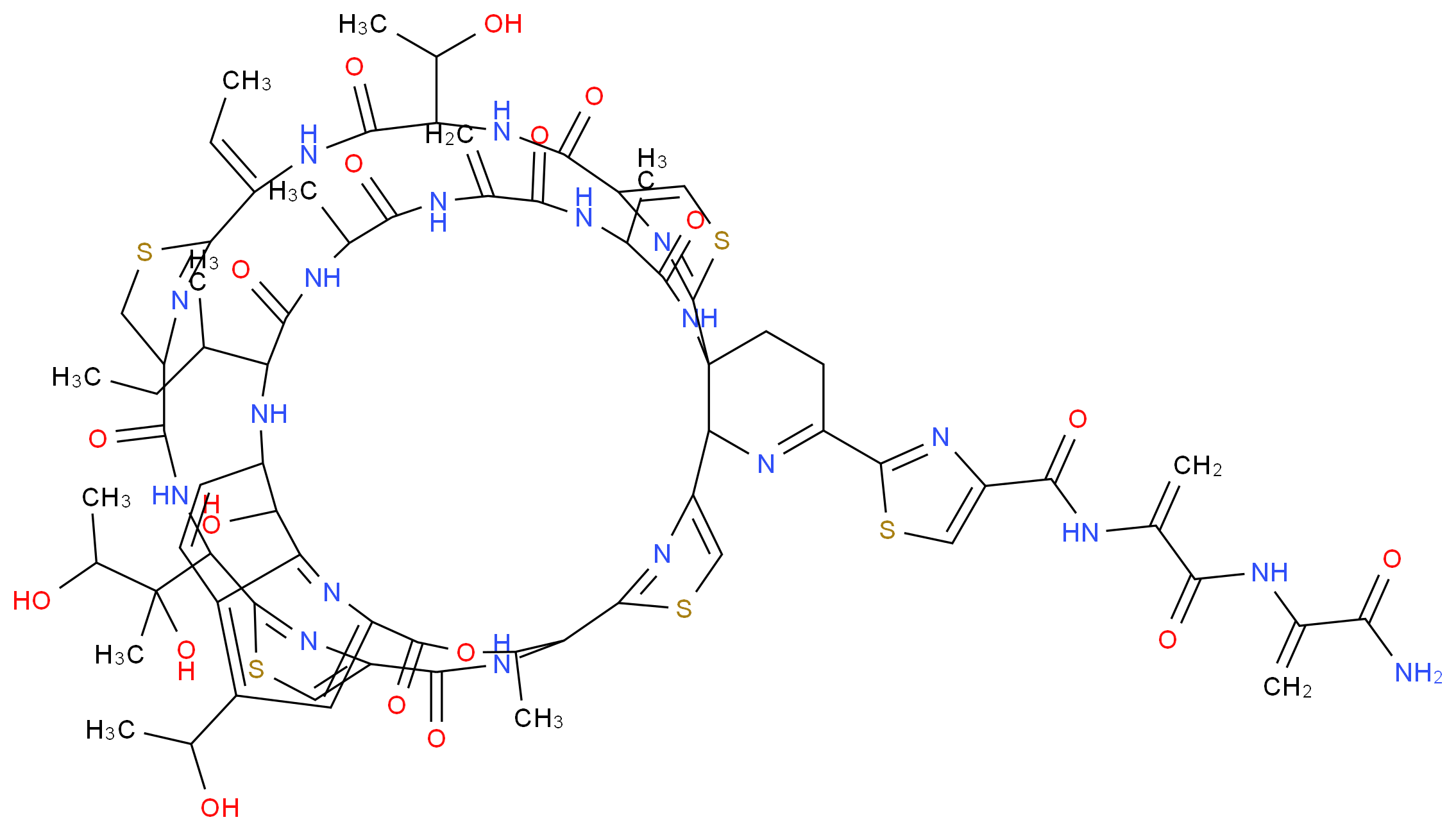 Thiostrepton from Streptomyces azureus_分子结构_CAS_1393-48-2)