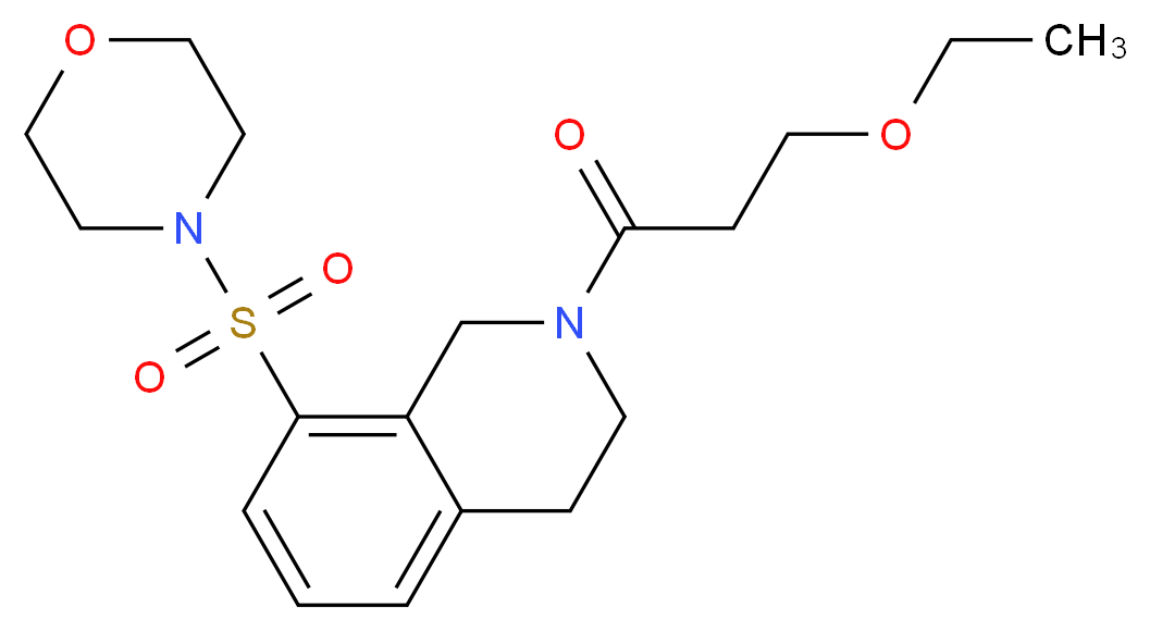 2-(3-ethoxypropanoyl)-8-(morpholin-4-ylsulfonyl)-1,2,3,4-tetrahydroisoquinoline_分子结构_CAS_)