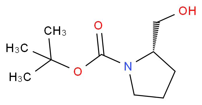 tert-butyl (2S)-2-(hydroxymethyl)pyrrolidine-1-carboxylate_分子结构_CAS_69610-40-8