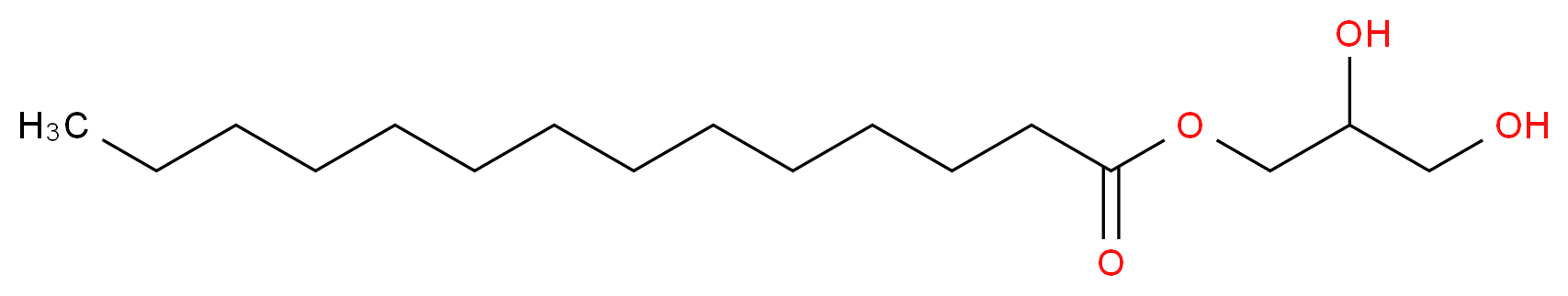 rac-Glycerol 1-myristate_分子结构_CAS_589-68-4)