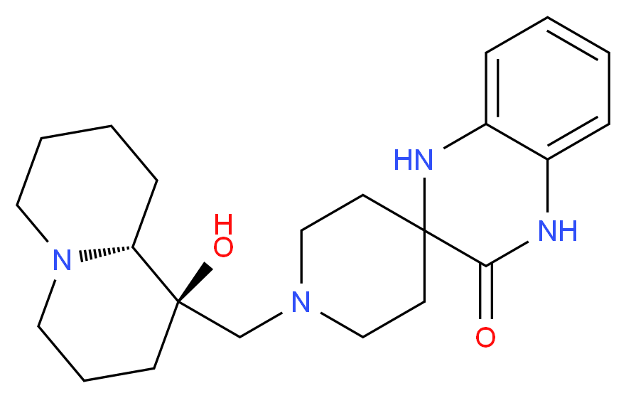1-{[(1R,9aR)-1-hydroxyoctahydro-2H-quinolizin-1-yl]methyl}-1',4'-dihydro-3'H-spiro[piperidine-4,2'-quinoxalin]-3'-one_分子结构_CAS_)