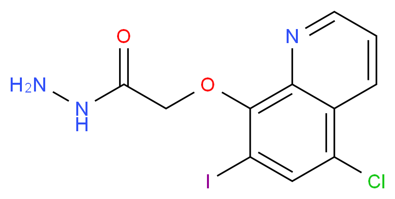 2-[(5-chloro-7-iodoquinolin-8-yl)oxy]acetohydrazide_分子结构_CAS_73511-41-8