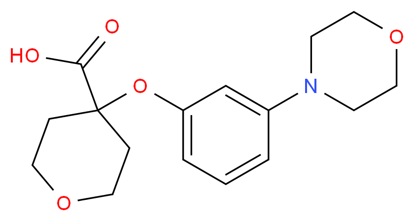 4-(3-morpholin-4-ylphenoxy)tetrahydro-2H-pyran-4-carboxylic acid_分子结构_CAS_)