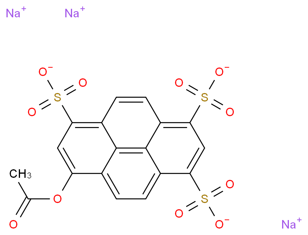 trisodium 8-(acetyloxy)pyrene-1,3,6-trisulfonate_分子结构_CAS_115787-83-2